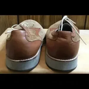 Men JOHNSTON & MURPHY Brown Sheepskin Perforated Lace Oxford Shoes Sz 10 Johnston & Murphy Men main image 2